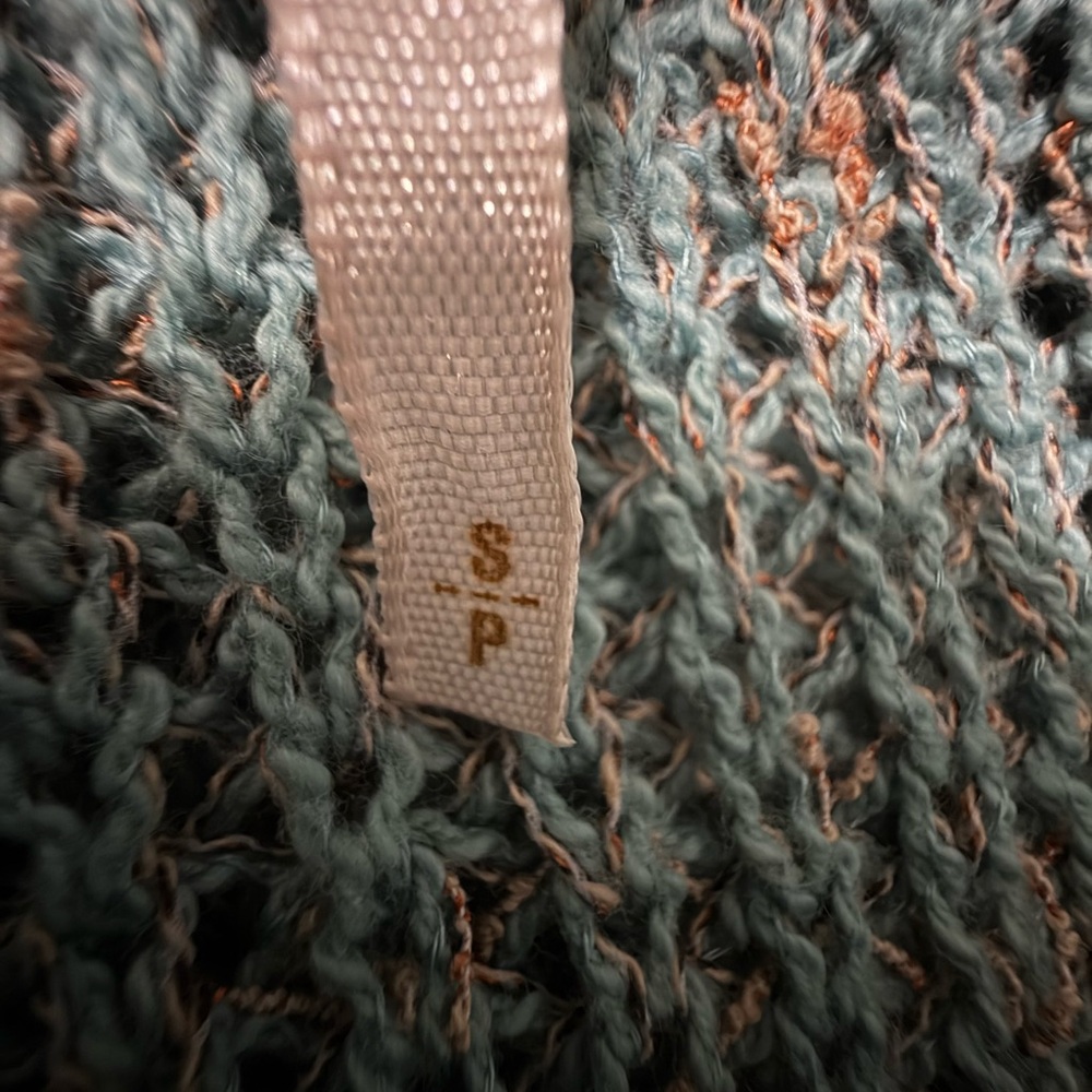 Free People Green Hooded Sweater *GOOD USED CONDITION* - Picture 11 of 11